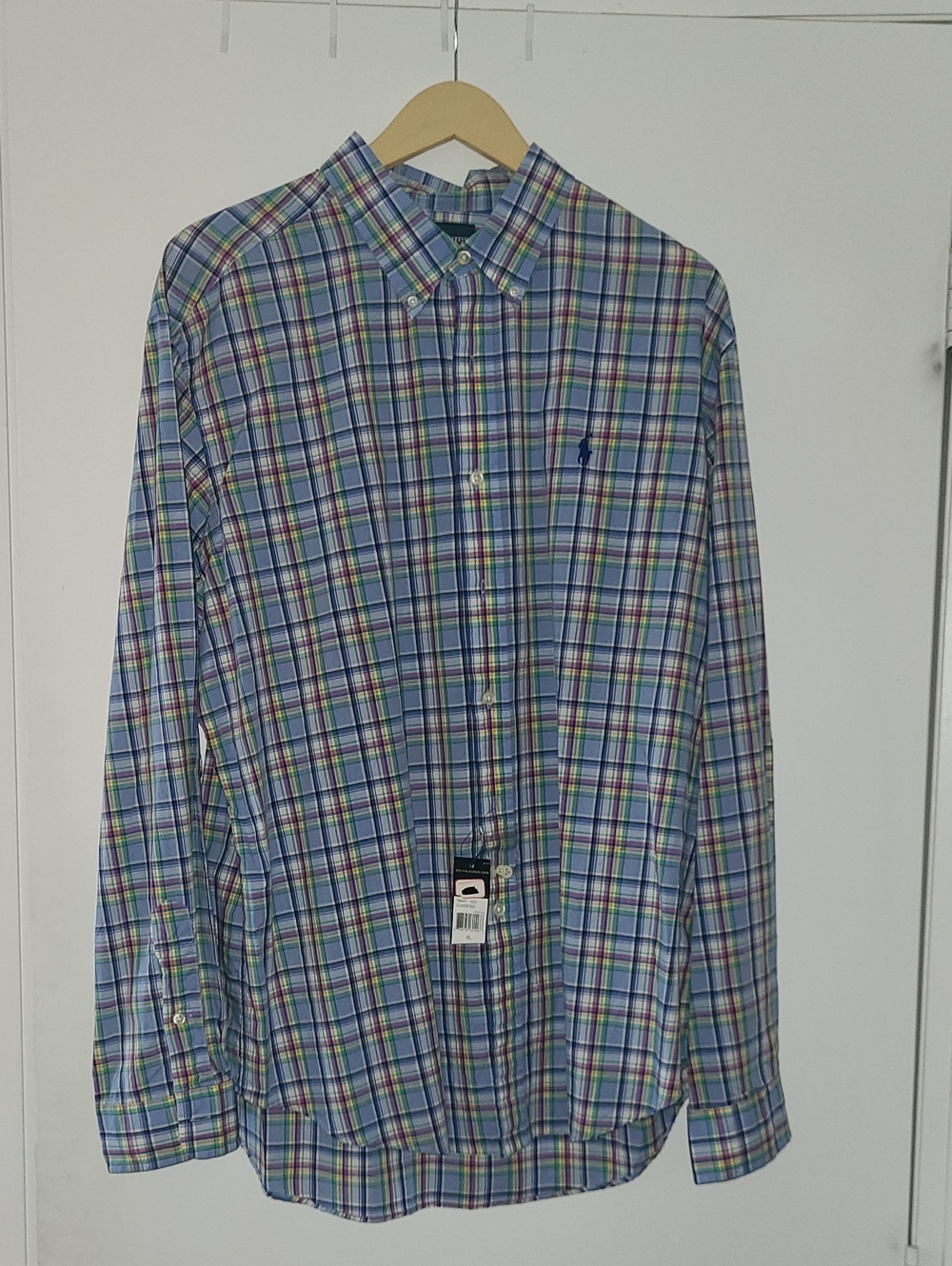 Ralph Lauren Blue Multicolor Plaid Button-Down Shirt